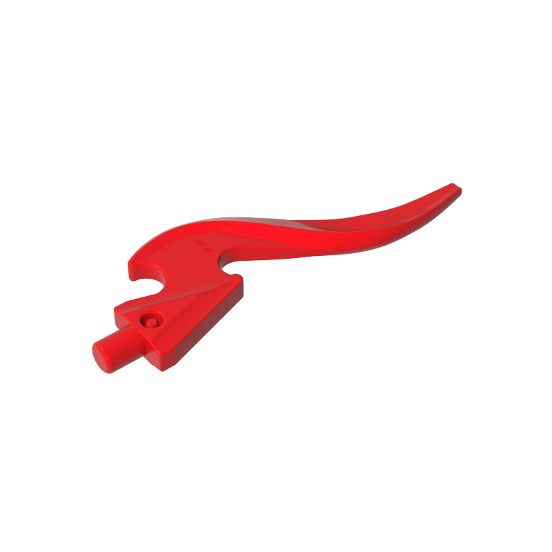 Gobricks,Wave/ Flame Rounded Single with Pin,18395