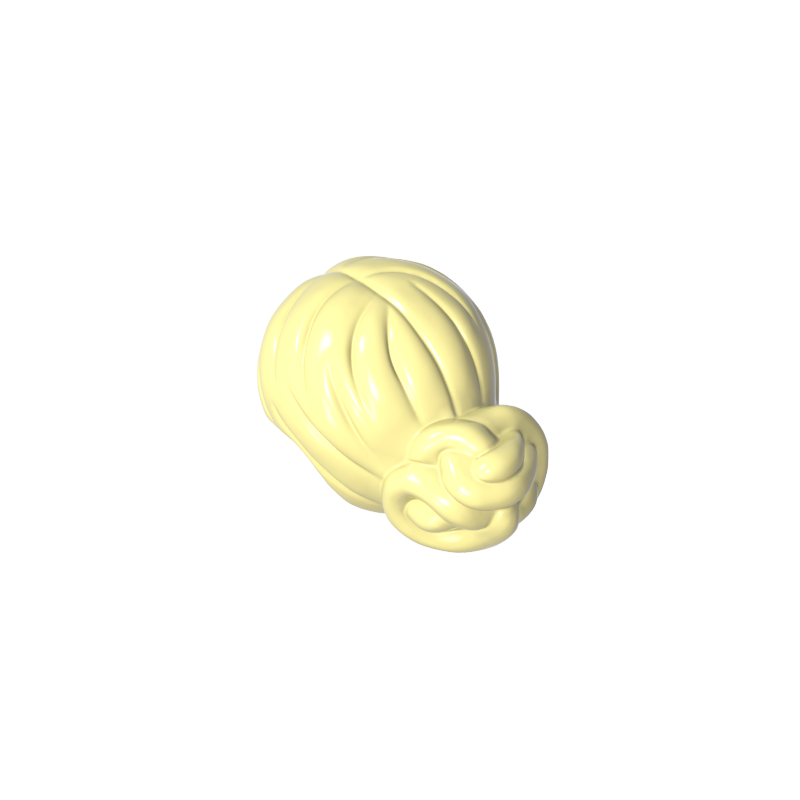 Gobricks,Minifig Hair with Elaborate Knot Bun,13251