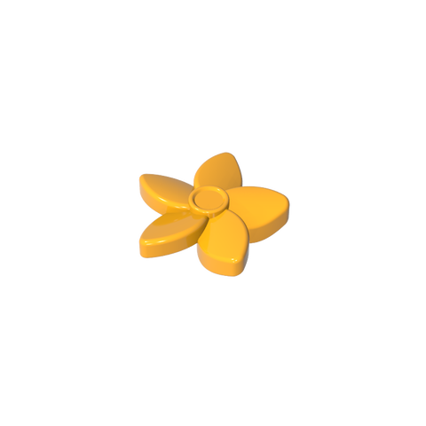 Gobricks,Plant, Flower with Pointed Petals and Pin,18853