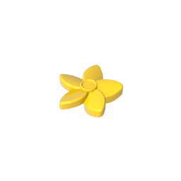 Gobricks,Plant, Flower with Pointed Petals and Pin,18853
