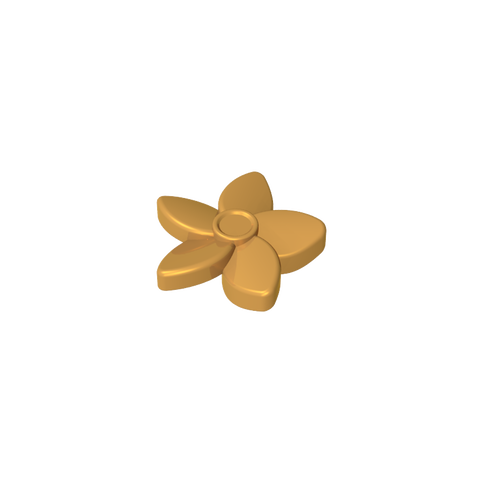 Gobricks,Plant, Flower with Pointed Petals and Pin,18853
