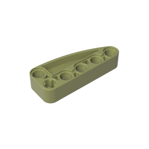 Gobricks,Technic Beam 2 x 5 L-Shape with Quarter Ellipse Thick,80286