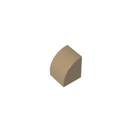Gobricks,1x1x1 curved brick,7126,gds90265