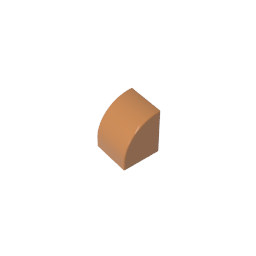 Gobricks,1x1x1 curved brick,7126,gds90265