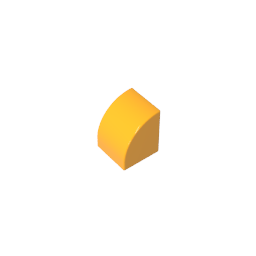 Gobricks,1x1x1 curved brick,7126,gds90265