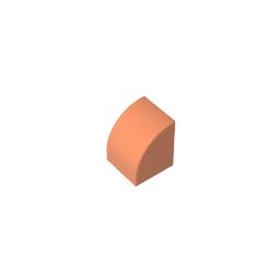 Gobricks,1x1x1 curved brick,7126,gds90265