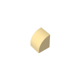 Gobricks,1x1x1 curved brick,7126,gds90265