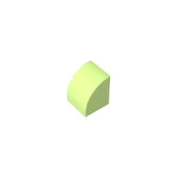Gobricks,1x1x1 curved brick,7126,gds90265