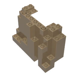 Gobricks,Rock Panel Rectangular 4 x 10 x 6 (aka BURP),6082,60052