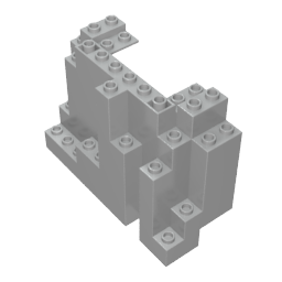 Gobricks,Rock Panel Rectangular 4 x 10 x 6 (aka BURP),6082,60052