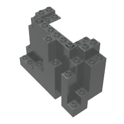 Gobricks,Rock Panel Rectangular 4 x 10 x 6 (aka BURP),6082,60052
