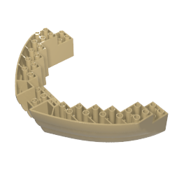 Gobricks,Boat Hull Section, Brick 16 x 10 x 3,64645,14740