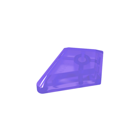 Gobricks,Tile Special 1 x 2 Diamond Plain,35649