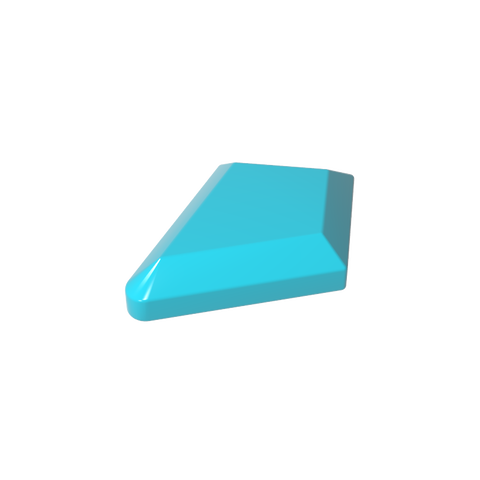 Gobricks,Tile Special 1 x 2 Diamond Plain,35649