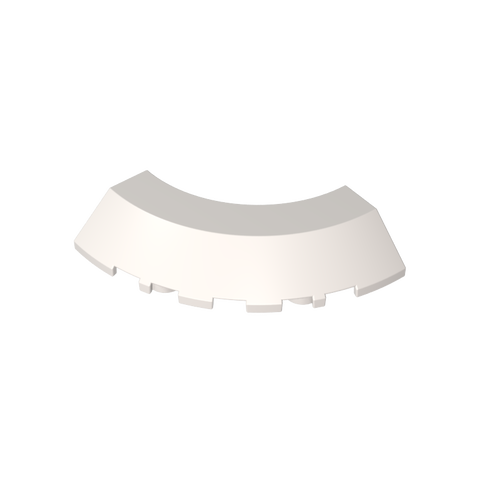 Gobricks,Brick Round Corner 5 x 5 x 1 with Bottom Cut Outs [No Studs Flat Top][1/4 Arch],76795