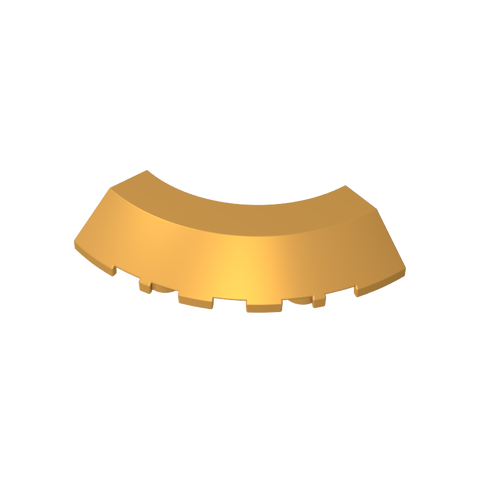 Gobricks,Brick Round Corner 5 x 5 x 1 with Bottom Cut Outs [No Studs Flat Top][1/4 Arch],76795