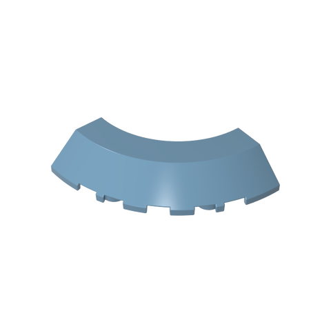 Gobricks,Brick Round Corner 5 x 5 x 1 with Bottom Cut Outs [No Studs Flat Top][1/4 Arch],76795