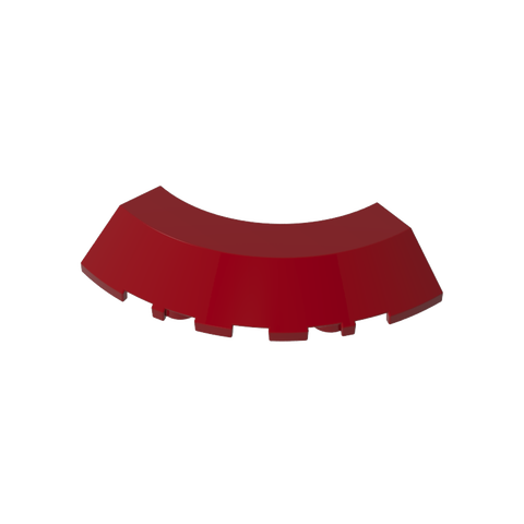 Gobricks,Brick Round Corner 5 x 5 x 1 with Bottom Cut Outs [No Studs Flat Top][1/4 Arch],76795