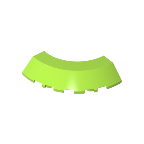 Gobricks,Brick Round Corner 5 x 5 x 1 with Bottom Cut Outs [No Studs Flat Top][1/4 Arch],76795