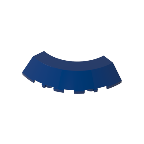 Gobricks,Brick Round Corner 5 x 5 x 1 with Bottom Cut Outs [No Studs Flat Top][1/4 Arch],76795