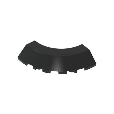 Gobricks,Brick Round Corner 5 x 5 x 1 with Bottom Cut Outs [No Studs Flat Top][1/4 Arch],76795