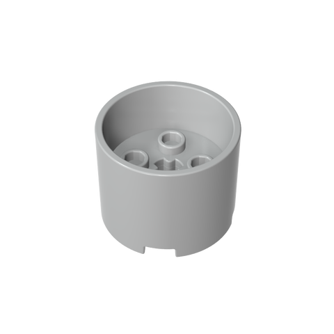 Gobricks,Brick Round 3 x 3 x 2 with Recessed Center with 2 x 2 Studs and Axle Hole,73111