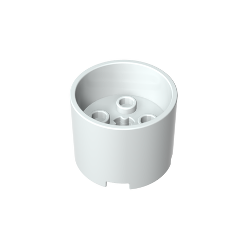 Gobricks,Brick Round 3 x 3 x 2 with Recessed Center with 2 x 2 Studs and Axle Hole,73111