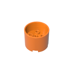 Gobricks,Brick Round 3 x 3 x 2 with Recessed Center with 2 x 2 Studs and Axle Hole,73111