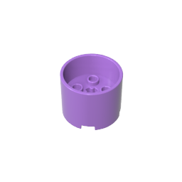 Gobricks,Brick Round 3 x 3 x 2 with Recessed Center with 2 x 2 Studs and Axle Hole,73111