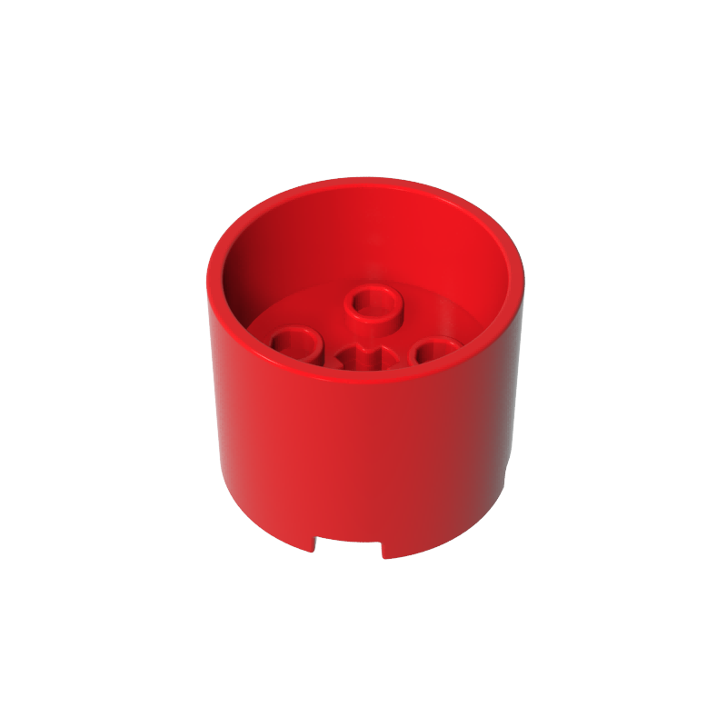 Gobricks,Brick Round 3 x 3 x 2 with Recessed Center with 2 x 2 Studs and Axle Hole,73111