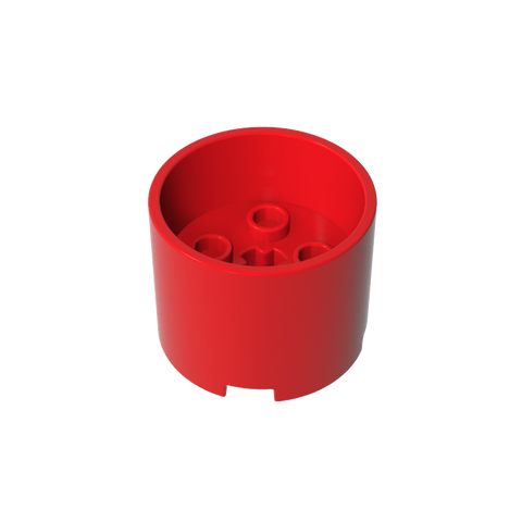 Gobricks,Brick Round 3 x 3 x 2 with Recessed Center with 2 x 2 Studs and Axle Hole,73111