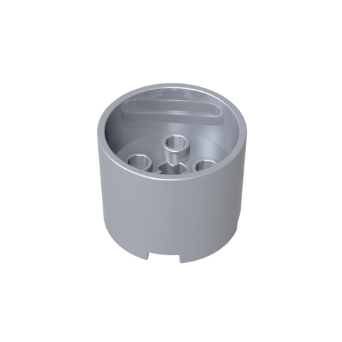 Gobricks,Brick Round 3 x 3 x 2 with Recessed Center with 2 x 2 Studs and Axle Hole,73111