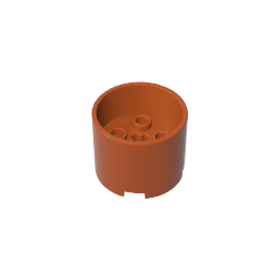 Gobricks,Brick Round 3 x 3 x 2 with Recessed Center with 2 x 2 Studs and Axle Hole,73111