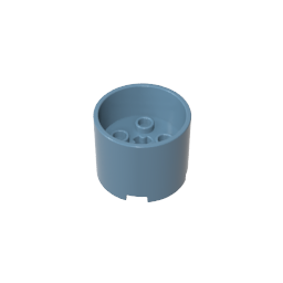 Gobricks,Brick Round 3 x 3 x 2 with Recessed Center with 2 x 2 Studs and Axle Hole,73111