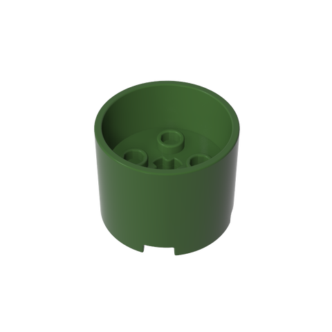Gobricks,Brick Round 3 x 3 x 2 with Recessed Center with 2 x 2 Studs and Axle Hole,73111