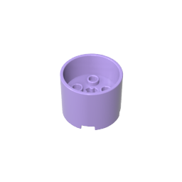 Gobricks,Brick Round 3 x 3 x 2 with Recessed Center with 2 x 2 Studs and Axle Hole,73111