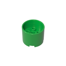 Gobricks,Brick Round 3 x 3 x 2 with Recessed Center with 2 x 2 Studs and Axle Hole,73111