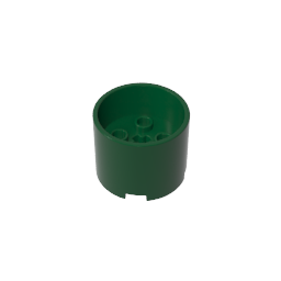 Gobricks,Brick Round 3 x 3 x 2 with Recessed Center with 2 x 2 Studs and Axle Hole,73111