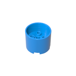 Gobricks,Brick Round 3 x 3 x 2 with Recessed Center with 2 x 2 Studs and Axle Hole,73111