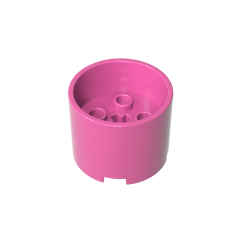 Gobricks,Brick Round 3 x 3 x 2 with Recessed Center with 2 x 2 Studs and Axle Hole,73111