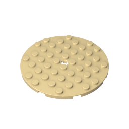 Gobricks,Plate 8 x 8 Round,74611