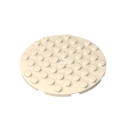 Gobricks,Plate 8 x 8 Round,74611