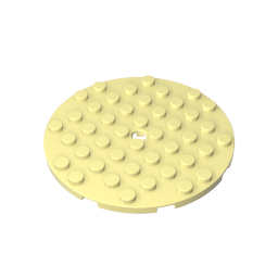 Gobricks,Plate 8 x 8 Round,74611