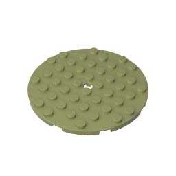 Gobricks,Plate 8 x 8 Round,74611