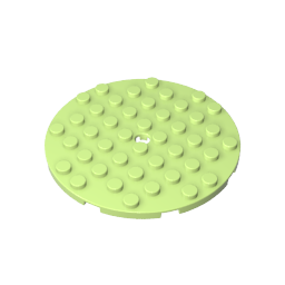 Gobricks,Plate 8 x 8 Round,74611