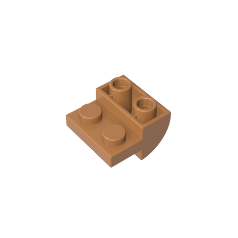 Gobricks,2x2x1 reverse curved brick,1750