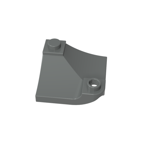 Gobricks,Brick Curved, Internal, 1 x 3 x 3 with 1/3 Inverted Cutout,73682