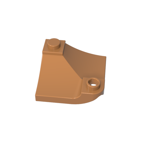 Gobricks,Brick Curved, Internal, 1 x 3 x 3 with 1/3 Inverted Cutout,73682