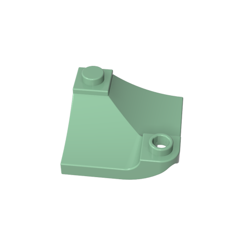 Gobricks,Brick Curved, Internal, 1 x 3 x 3 with 1/3 Inverted Cutout,73682
