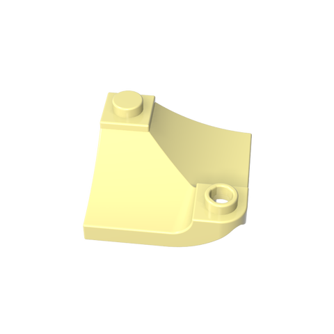 Gobricks,Brick Curved, Internal, 1 x 3 x 3 with 1/3 Inverted Cutout,73682